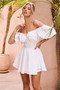 Brandi Mini Dress - White | Sage and Paige AUS.