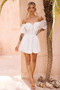 Brandi Mini Dress - White | Sage and Paige AUS.