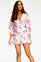 Rising Sun Mini Dress - Pink Print | Sage and Paige AUS.