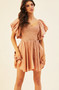 Italian Summer Mini Dress - Mocha | Sage and Paige AUS.