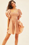Italian Summer Mini Dress - Mocha | Sage and Paige AUS.