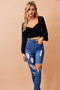 Charmed Crop Top - Black | Sage and Paige AUS.