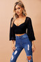 Charmed Crop Top - Black | Sage and Paige AUS.