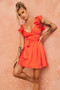 Fairytale Ending Mini Dress - Tangerine | Sage and Paige AUS.