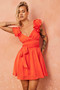 Fairytale Ending Mini Dress - Tangerine | Sage and Paige AUS.