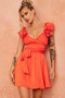 Fairytale Ending Mini Dress - Tangerine | Sage and Paige AUS.