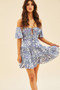 On Mine Mind Mini Dress - Blue | Sage and Paige AUS.