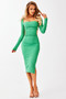 Slow it Down Midi Dress - Green | Sage and Paige AUS.