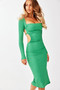 Slow it Down Midi Dress - Green | Sage and Paige AUS.