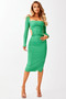 Slow it Down Midi Dress - Green | Sage and Paige AUS.