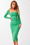 Slow it Down Midi Dress - Green | Sage and Paige AUS.