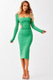 Slow it Down Midi Dress - Green | Sage and Paige AUS.