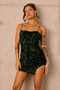 Jazzy Sequin Dress - Forest Green