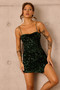 Jazzy Sequin Dress - Forest Green