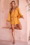 Flossy Mini Dress - Mustard | Sage and Paige AUS.