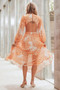 Here & There Maxi Dress - Orange | Sage and Paige AUS.