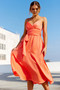 Switch Up Midi Dress - Tangerine | Sage and Paige AUS.