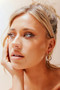 Push Send Earrings - Gold Clear | Sage and Paige AUS.