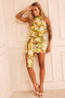 Sully Satin Mini Dress - Green Multi | Sage and Paige AUS.
