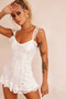 Kenna Ruffle Playsuit - White | Sage and Paige AUS.