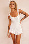 Kenna Ruffle Playsuit - White | Sage and Paige AUS.