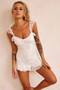 Kenna Ruffle Playsuit - White | Sage and Paige AUS.