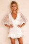 Down To Earth Mini Dress - White | Sage and Paige AUS.