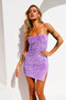 Jazzy Sequin Dress - Purple | Sage and Paige AUS.