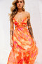 Early Sunset Maxi Dress - Tangerine | Sage and Paige AUS.