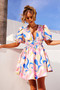 Wander Mini Dress - Blue Multi | Sage and Paige AUS.