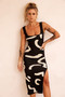 Attached Knit Midi Dress - Black | Sage and Paige AUS.