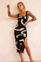 Attached Knit Midi Dress - Black | Sage and Paige AUS.