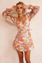 Addison Mini Dress - Orange Multi | Sage and Paige AUS.