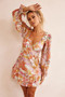Addison Mini Dress - Orange Multi | Sage and Paige AUS.