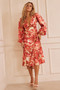 All That Matters Midi Dress - Red Multi | Sage and Paige AUS.