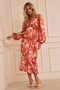 All That Matters Midi Dress - Red Multi | Sage and Paige AUS.