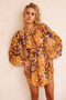 Pulling You In Mini Dress - Mustard Multi | Sage and Paige AUS.