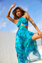 Havana Bloom Maxi Dress - Blue Multi | Sage and Paige AUS.