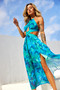 Havana Bloom Maxi Dress - Blue Multi | Sage and Paige AUS.