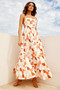 Dahlia Maxi Dress - Orange | Sage and Paige AUS.