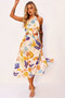 Holding On Midi Dress - Yellow Multi | Sage and Paige AUS.
