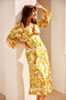 All That Matters Midi Dress - Yellow Multi | Sage and Paige AUS.