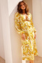All That Matters Midi Dress - Yellow Multi | Sage and Paige AUS.