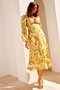 All That Matters Midi Dress - Yellow Multi | Sage and Paige AUS.