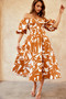 Sonja Midi Dress - Tan | Sage and Paige AUS.