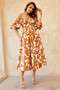 Sonja Midi Dress - Tan | Sage and Paige AUS.