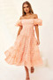 Gin Midi Dress - Peach | Sage and Paige AUS.