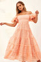 Gin Midi Dress - Peach | Sage and Paige AUS.