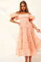 Gin Midi Dress - Peach | Sage and Paige AUS.