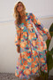 Shooting Stars Maxi Dress - Orange Multi | Sage and Paige AUS.